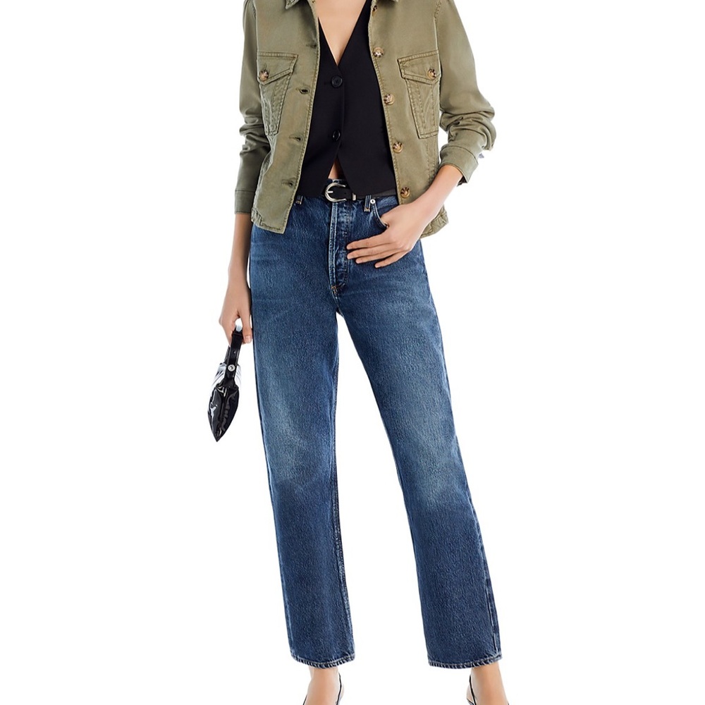 PAIGE Green Utility Jacket Lightweight Cotton Blend - Picture 6 of 9